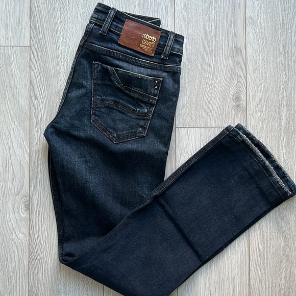 Roberto Cavalli straight slightly flared dark wash jeans - Picture 2 of 7